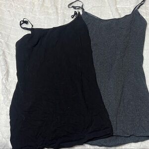 Bozzolo Black and Gray Tank Tops